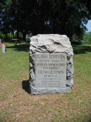 Gravestone of Elisha Screven image. Click for full size.
