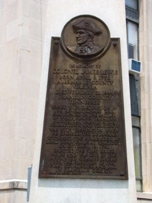 Colonel James Lewis Marker image. Click for full size.