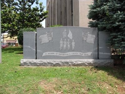 In Memory of our Franklin County war dead Marker. Click for full size. In Memory of our Franklin County war dead Marker image. Click for full size.