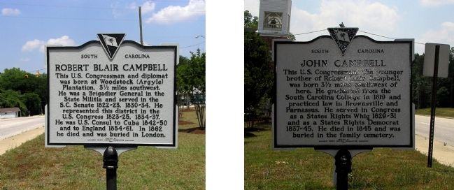 Robert Blair Campbell / John Campbell Marker image. Click for full size.