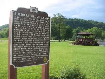 Soldiers Grove Origin Marker image. Click for full size.