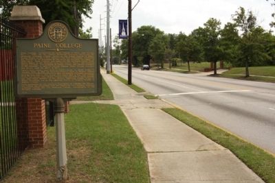 Paine College Marker, looking south image. Click for full size.