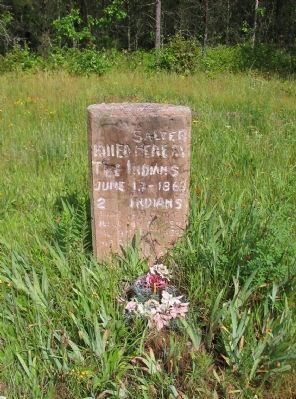 Mrs Salter Killed Here Marker. Click for full size. Mrs Salter Killed Here Marker image. Click for full size.