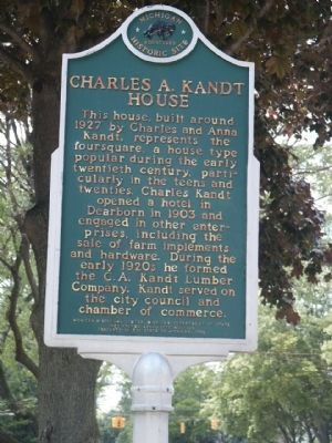 Charles A. Kandt House Marker image. Click for full size.