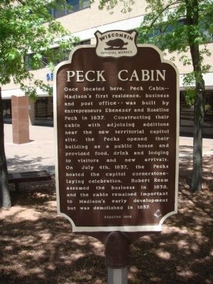 Peck Cabin Marker image. Click for full size.