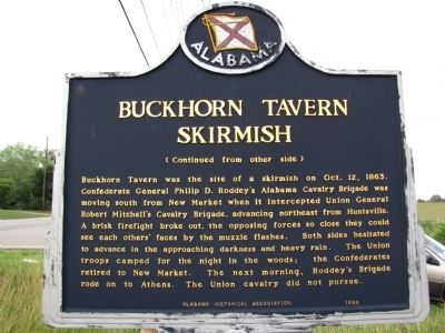 Buckhorn Tavern Skirmish Marker image. Click for full size.
