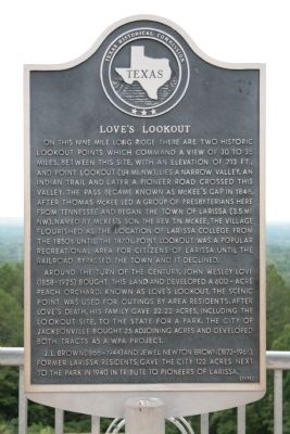 Love's Lookout Marker image. Click for full size.