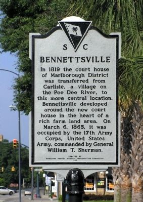 Bennettsville Marker image. Click for full size.