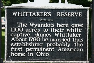 Whittaker's Reserve Marker. Click for full size. Whittaker's Reserve Marker image. Click for full size.