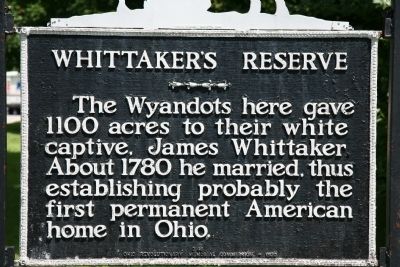 Whittaker's Reserve Marker image. Click for full size.