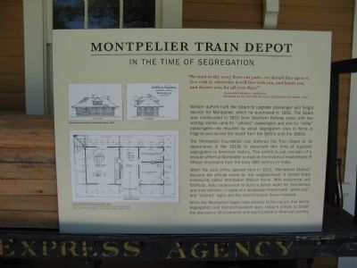 Montpelier Train Station Marker image. Click for full size.