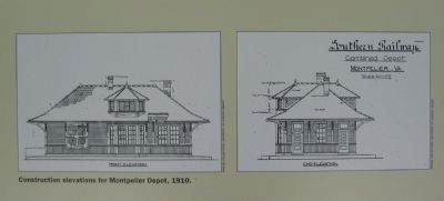 Construction Elevations for Montpelier Depot, 1910 image. Click for full size.