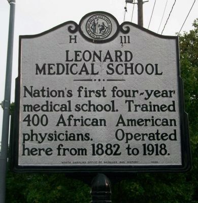 Leonard Medical School Marker. Click for full size. Leonard Medical School Marker image. Click for full size.
