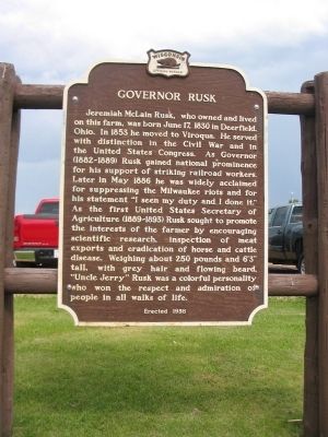 Governor Rusk Marker image. Click for full size.