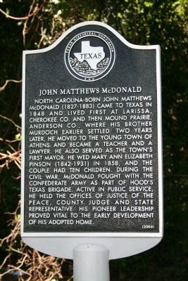 John Matthews McDonald Marker image. Click for full size.