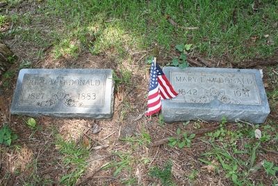 John Matthews McDonald and wife Mary E. McDonald's headstones image. Click for full size.