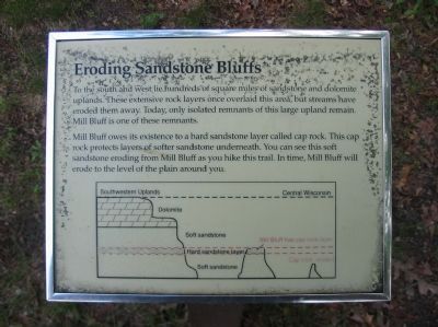 Eroding Sandstone Bluffs Sign image. Click for full size.