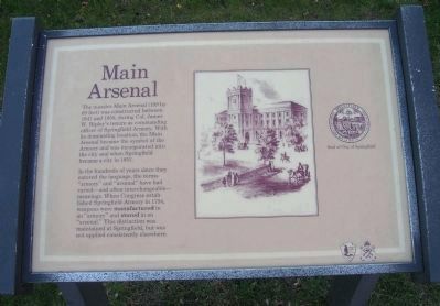 Springfield Armory Main Arsenal Marker image. Click for full size.