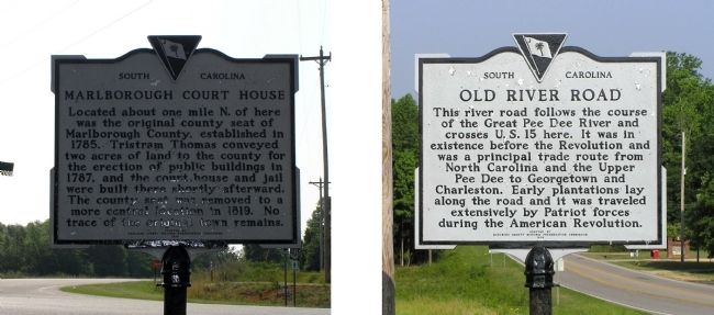 Marlborough Court House / Old River Road Marker image. Click for full size.
