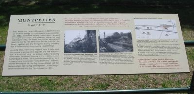 Montpelier Flag Stop Marker. Click for full size. Montpelier Flag Stop Marker image. Click for full size.