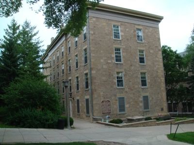 North Hall with marker on corner image. Click for full size.