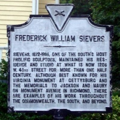 Frederick William Sievers Marker. Click for full size. Frederick William Sievers Marker image. Click for full size.