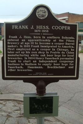 Frank J. Hess, Cooper Marker. Click for full size. Frank J. Hess, Cooper Marker image. Click for full size.