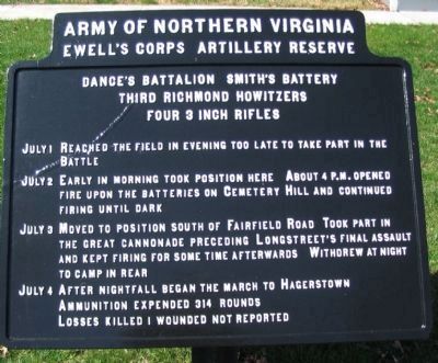 Third Richmond Howitzers Marker image. Click for full size.