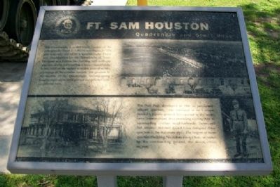 Ft. Sam Houston Quadrangle and Staff Post Marker image. Click for full size.