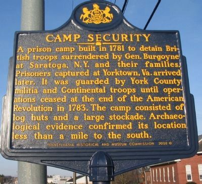 Camp Security Marker. Click for full size. Camp Security Marker image. Click for full size.