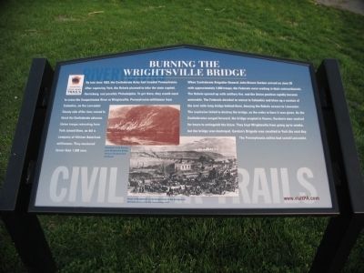 Burning the Wrightsville Bridge Marker. Click for full size. Burning the Wrightsville Bridge Marker image. Click for full size.