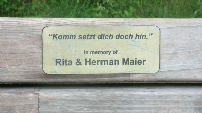Plaque on bench at overlook image. Click for full size.