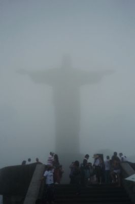 Christ the Redeemer Statue - beginning to emerge. Click for full size. Christ the Redeemer Statue - beginning to emerge image. Click for full size.