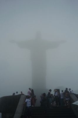 Christ the Redeemer Statue - beginning to emerge image. Click for full size.