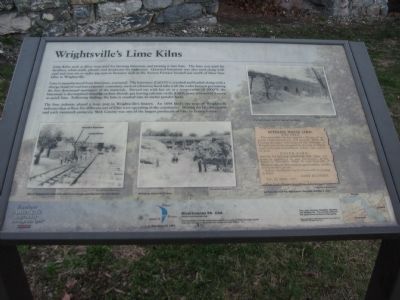 Wrightsville's Lime Kilns Marker image. Click for full size.