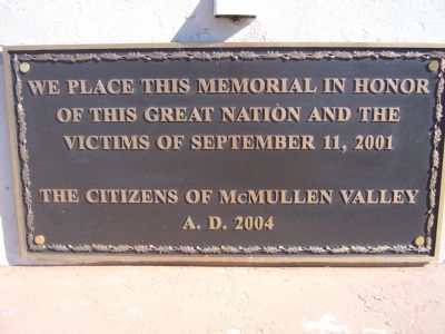 McMullen Valley 9/11 Memorial Marker image. Click for full size.