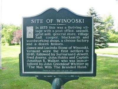 Site of Winooski Marker image. Click for full size.