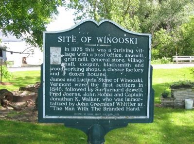 Site of Winooski Marker image. Click for full size.