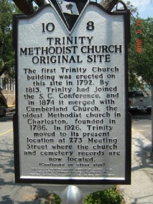Trinity Methodist Church Original Site / William Hammett Marker. Click for full size. Trinity Methodist Church Original Site / William Hammett Marker image. Click for full size.