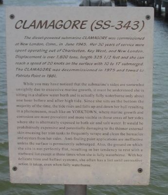 Clamagore (SS-343) Marker image. Click for full size.