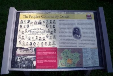 The People's Community Center CRIEHT Marker image. Click for full size.