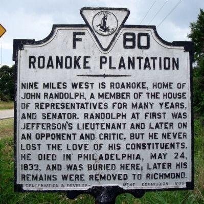 Roanoke Plantation Marker image. Click for full size.