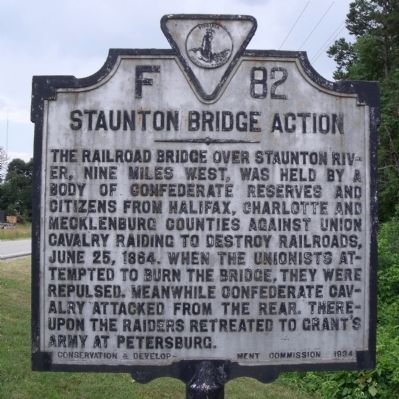 Staunton Bridge Action Marker. Click for full size. Staunton Bridge Action Marker image. Click for full size.