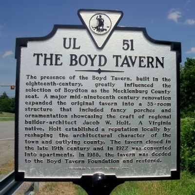The Boyd Tavern Marker image. Click for full size.