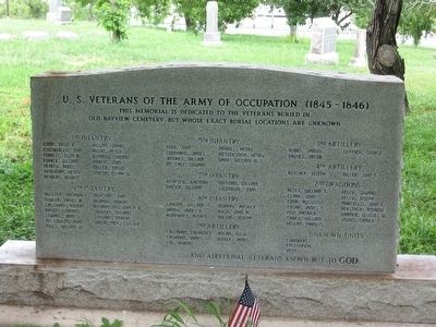 U.S. Veterans of the Army of Occupation (1845-1846), <i>(Mexican-American War)</i> image. Click for full size.