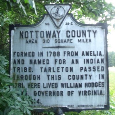 Nottoway County Marker (obverse) image. Click for full size.