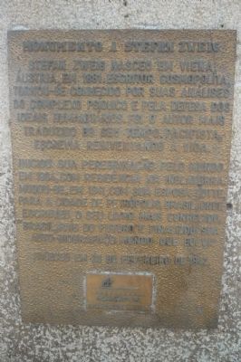 Monumento a Stefan Zweig Marker. Click for full size. Monumento a Stefan Zweig Marker image. Click for full size.