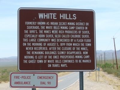 White Hills Marker image. Click for full size.