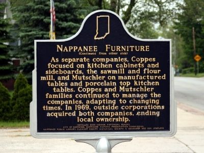 Nappanee Furniture Marker at Previous Location image. Click for full size.