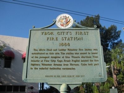 Ybor City's First Fire Station Marker image. Click for full size.
